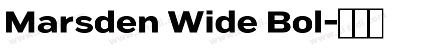 Marsden Wide Bol字体转换